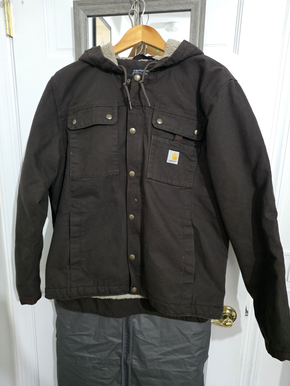 Carhartt Men’s Brown Hooded Work Jacket